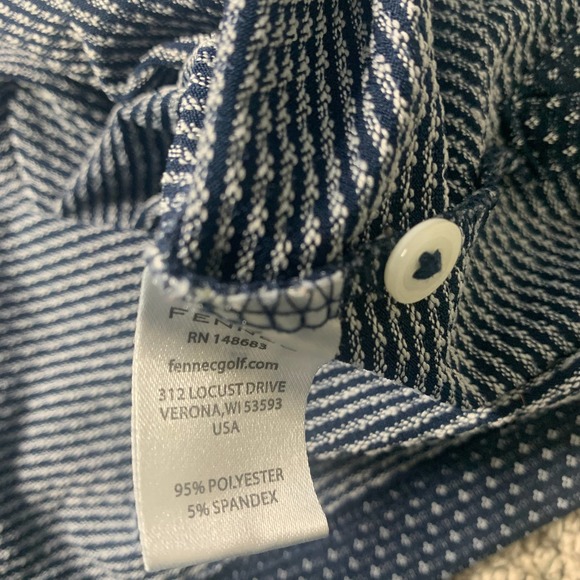 Fennec Mens Polo Shirt Size Large Blue Embroidered Short Sleeves Golf Pullover - Picture 9 of 11